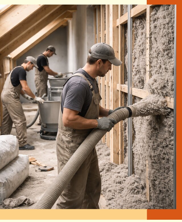 Утепление таунхауса эковатой в Кирово-чепецке от 2392 руб./м² — монтаж и задувка | ТепломастерКрв