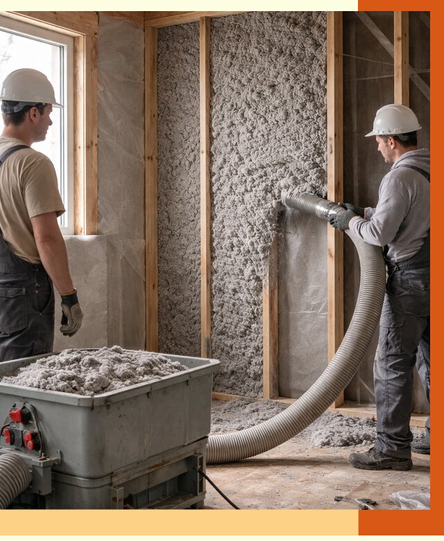 Утепление каркасного дома эковатой в Кирово-чепецке от 1957 руб. | ТепломастерКрв