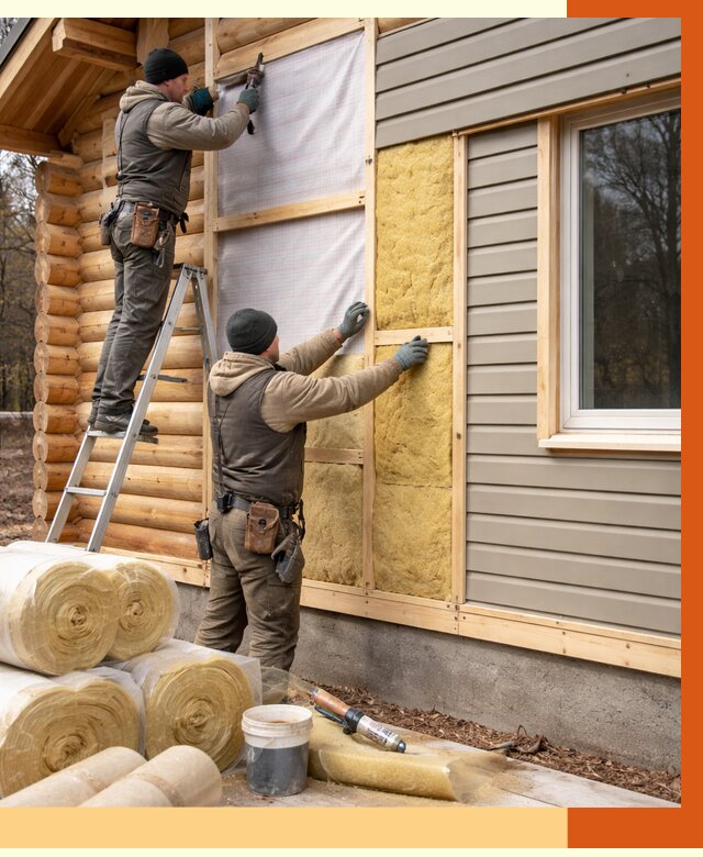 Утепление деревянного дома в Кирово-чепецке от 6742 руб./м2 — заказать работы | ТепломастерКрв