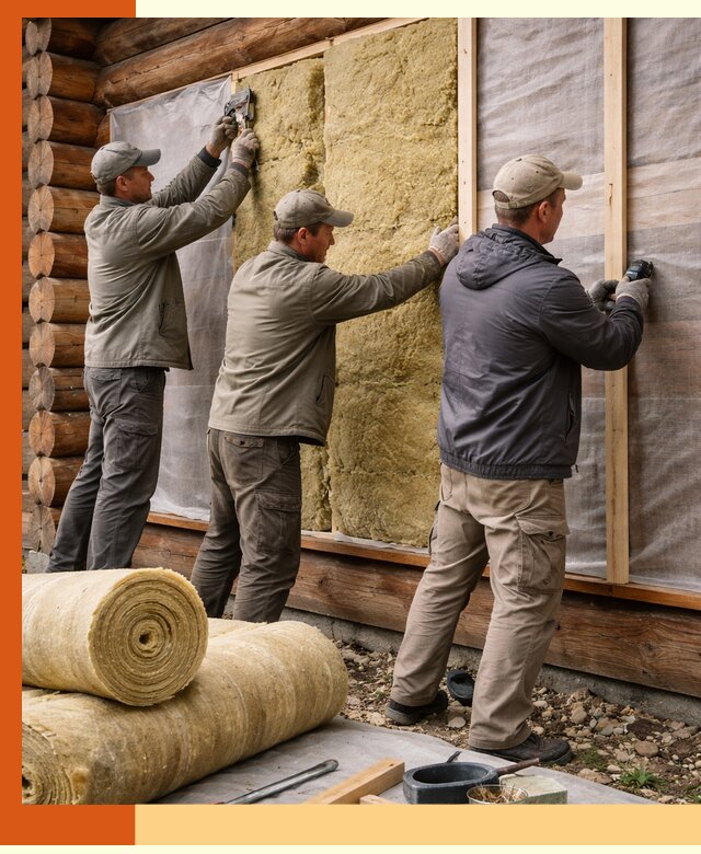 Утепление деревянного дома в Кирово-чепецке эффективными технологиями