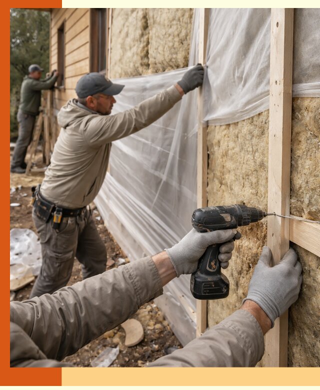 Утепление дома из бруса в Кирово-чепецке качественно и долговечно
