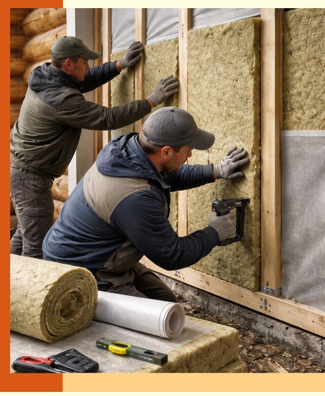 Утепление бревенчатого дома под ключ в Кирово-чепецке