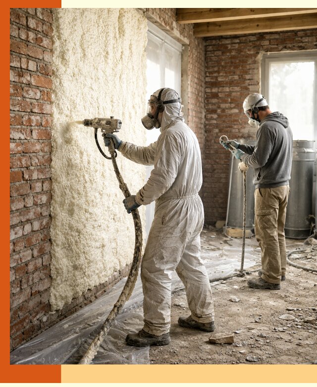 Утепление кирпичного дома пенополиуретаном в Кирово-чепецке