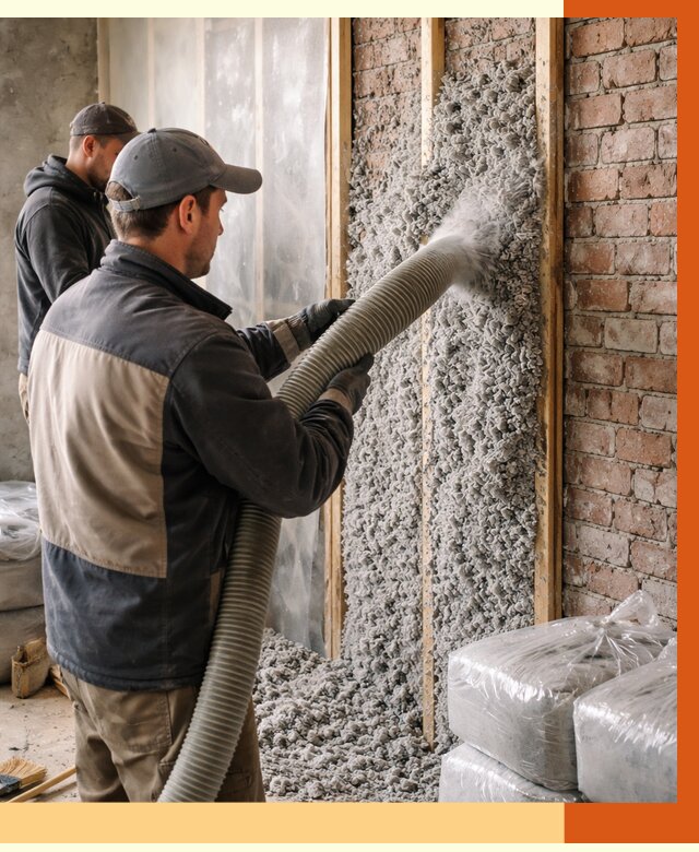 Утепление кирпичного дома эковатой в Кирово-чепецке от 2555 руб./м² | ТепломастерКрв