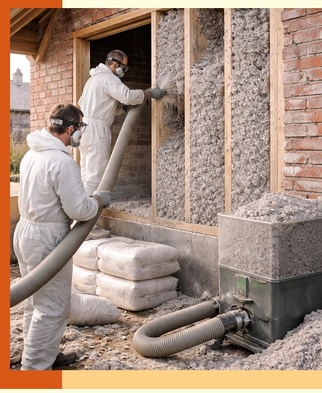 Утепление кирпичного дома эковатой в Кирово-чепецке