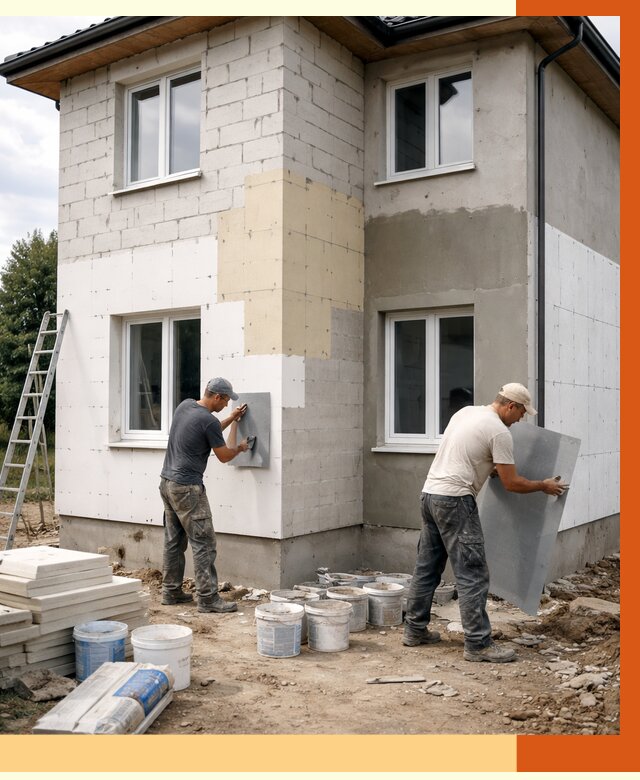 Утепление дома из газобетона в Кирово-чепецке от 4567 руб./м² — заказать у ТепломастерКрв