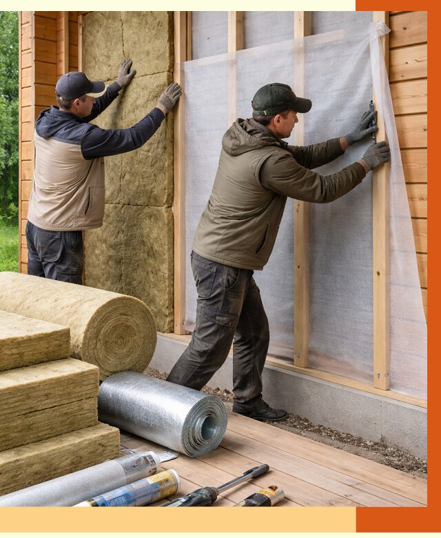 Утепление дома из двойного бруса в Кирово-чепецке от 5220 руб./м² — ТепломастерКрв под ключ