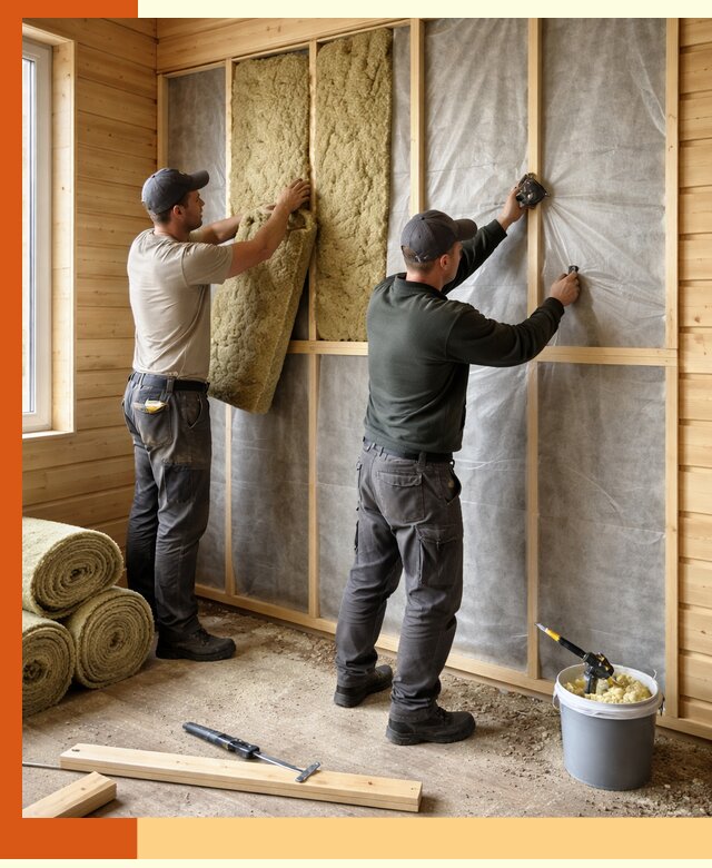 Утепление дома из минибруса в Кирово-чепецке: комплексные теплоизоляционные работы