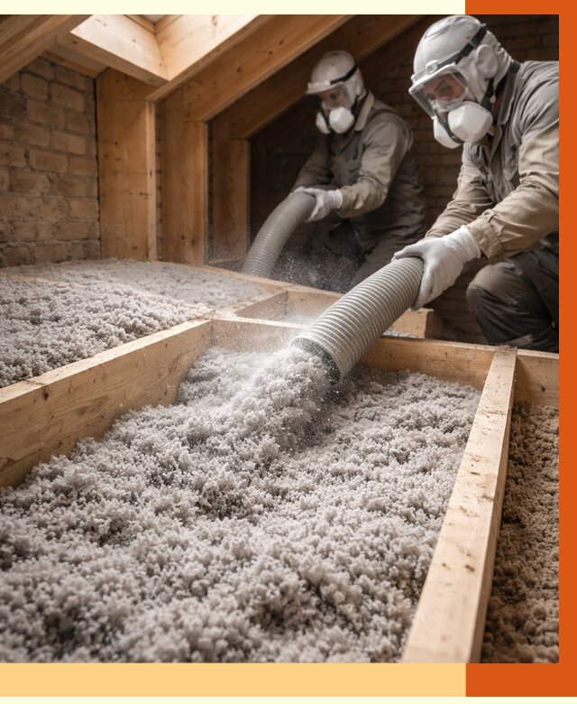 Утепление коттеджа эковатой в Кирово-чепецке от 2719 руб./м² — комплексная задувка и монтаж | ТепломастерКрв