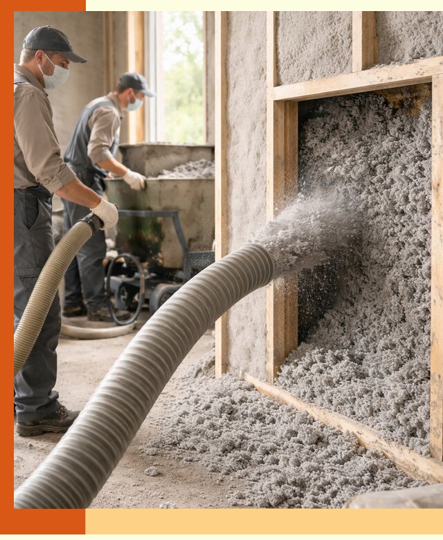 Утепление коттеджа эковатой в Кирово-чепецке с гарантией качества