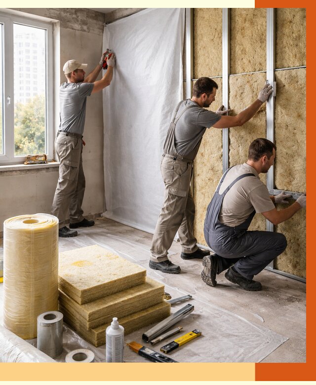 Утепление квартиры в Кирово-чепецке от 4893 руб/м2 — утеплить квартиру изнутри и снаружи | ТепломастерКрв