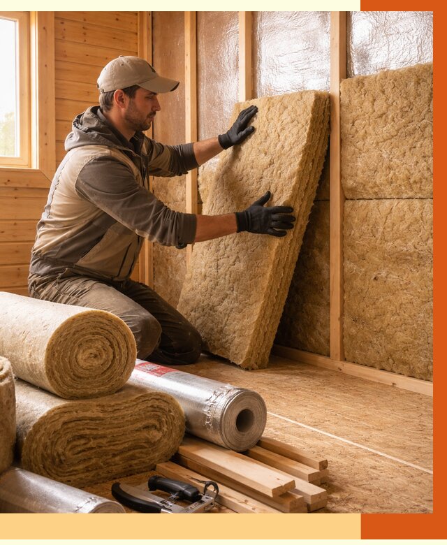 Утепление бани в Кирово-чепецке под ключ от 4893 руб./м2 — утеплить потолок, пол и стены | ТепломастерКрв