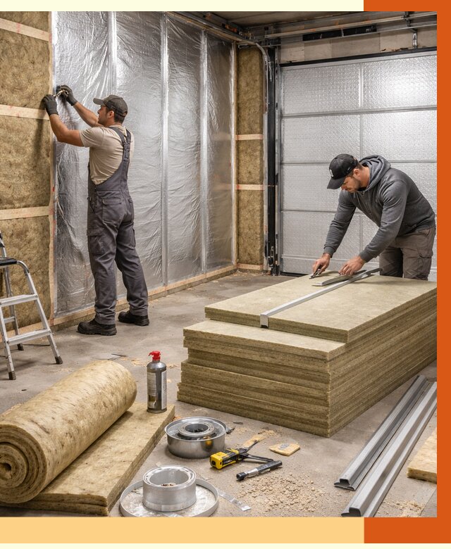 Утепление гаража в Кирово-чепецке от 4893 руб/м2 — комплексное утепление ворот и стен | ТепломастерКрв