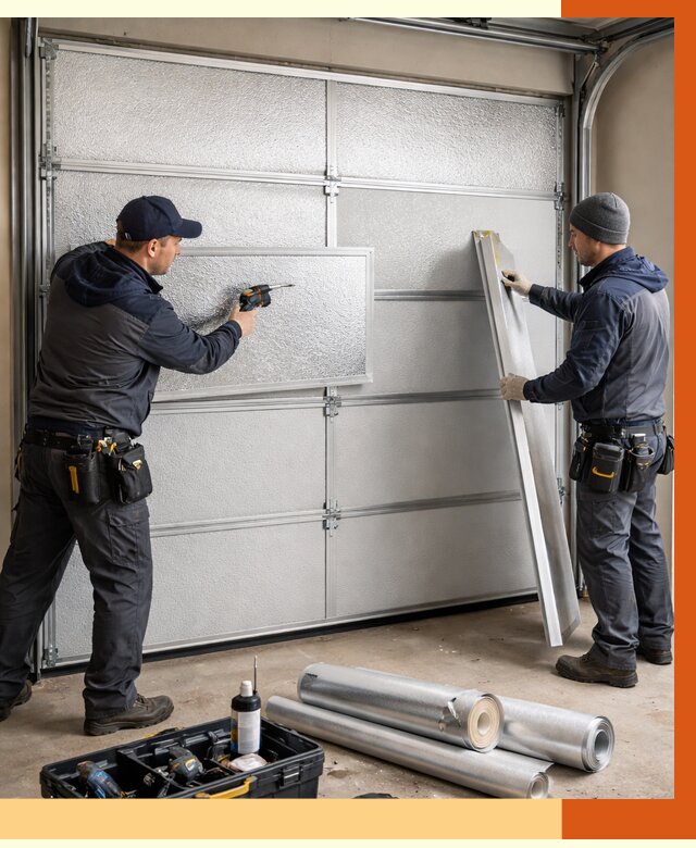 Утепление гаражных ворот в Кирово-чепецке от 8536 руб/м2 — надежно и быстро | ТепломастерКрв