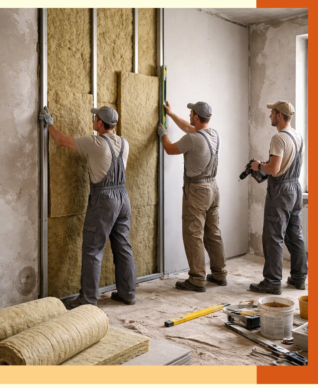 Утепление стен изнутри в Кирово-чепецке от 2447 руб/м² под ключ | ТепломастерКрв