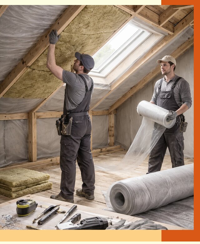 Утепление крыши изнутри мансарды в Кирово-чепецке от 4567 руб./м² | ТепломастерКрв