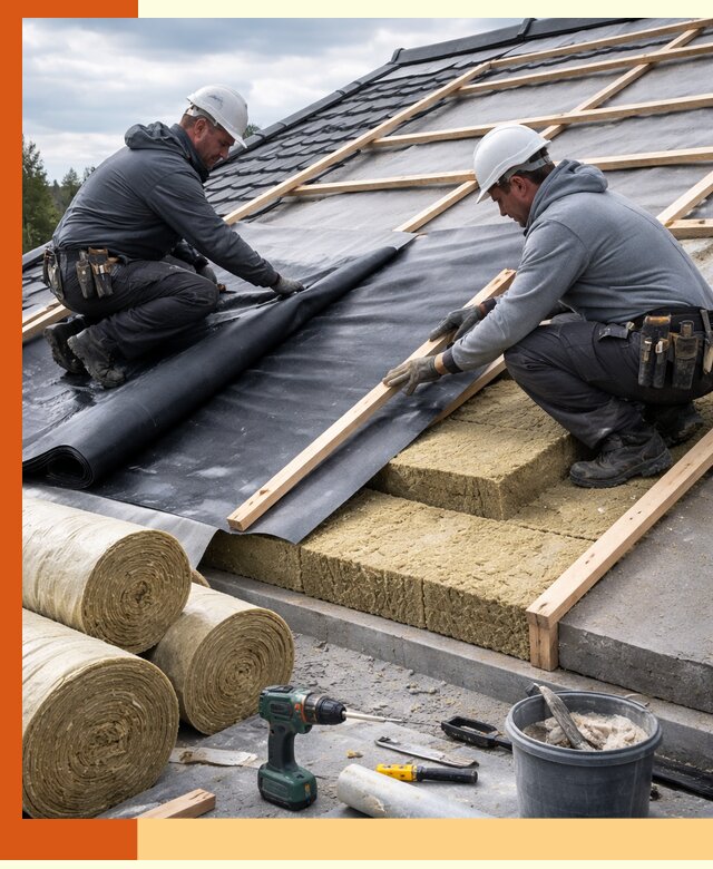 Утепление крыши снаружи в Кирово-чепецке: профессиональная теплоизоляция