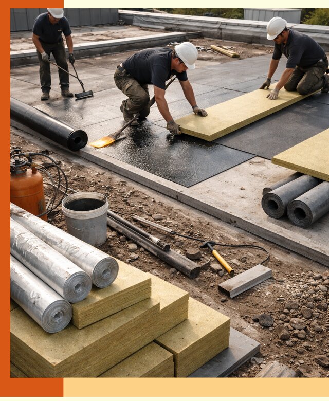 Утепление плоской крыши в Кирово-чепецке — надежная теплоизоляция и герметизация