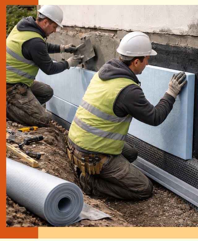 Утепление фундамента снаружи в Кирово-чепецке — профессиональная теплоизоляция