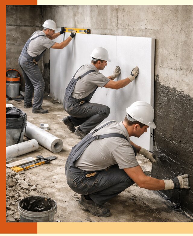 Утепление фундамента изнутри профессионально в Кирово-чепецке