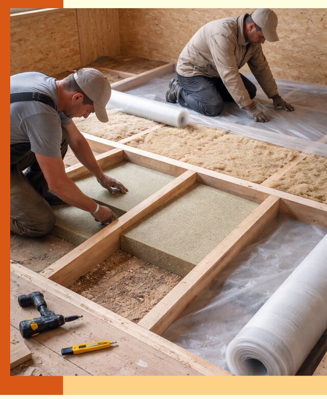 Профессиональное утепление деревянного пола в Кирово-чепецке