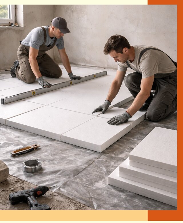 Утепление бетонного пола в Кирово-чепецке от 2719 руб/м2 — монтаж и цена | ТепломастерКрв