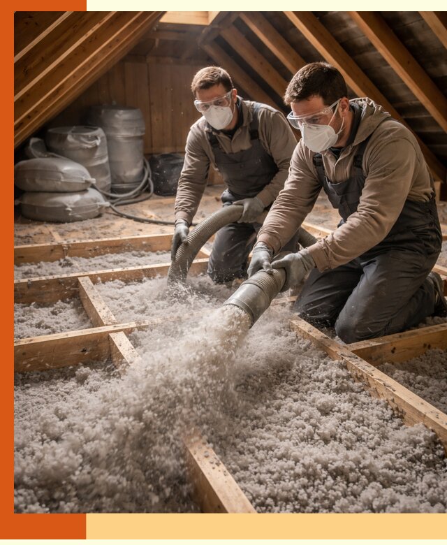 Утепление чердака эковатой в Кирово-чепецке — быстро и надёжно