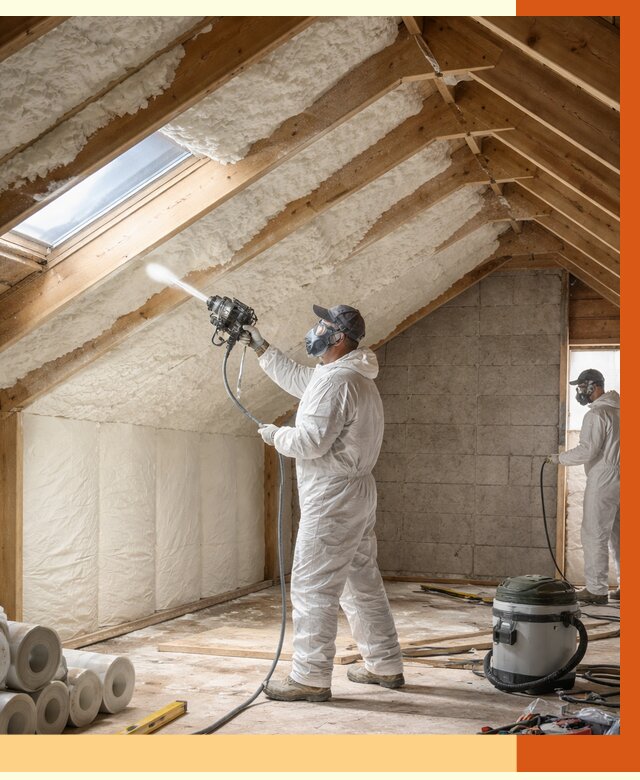 Утепление мансарды ППУ в Кирово-чепецке от 2990 руб./м² — заказать под ключ | ТепломастерКрв