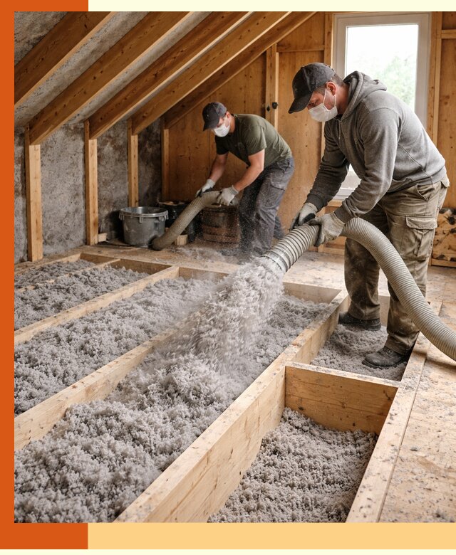 Утепление мансарды эковатой в Кирово-чепецке с гарантией качества