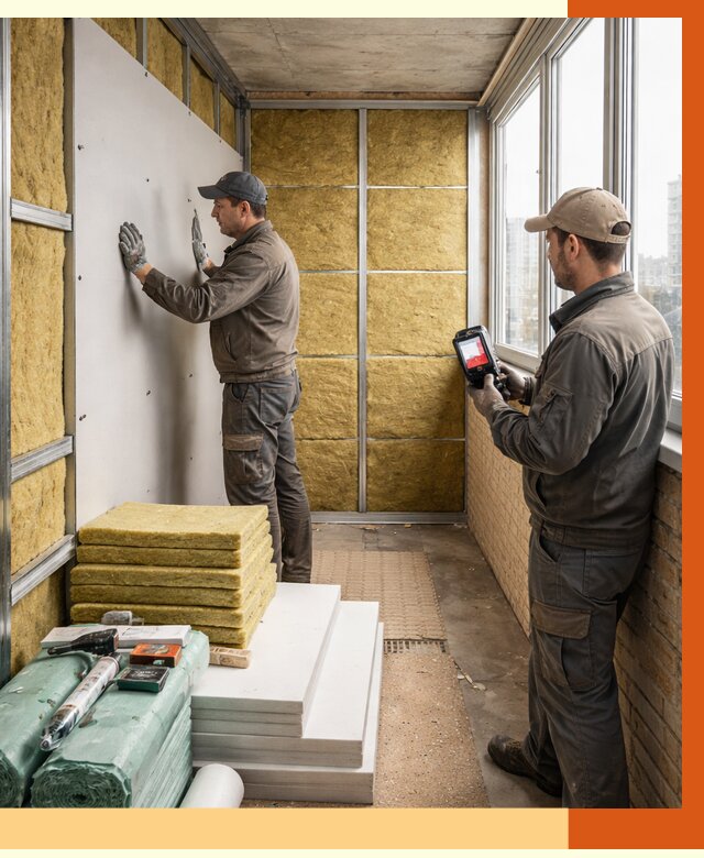 Утепление балкона в Кирово-чепецке от 4893 руб. под ключ | ТепломастерКрв