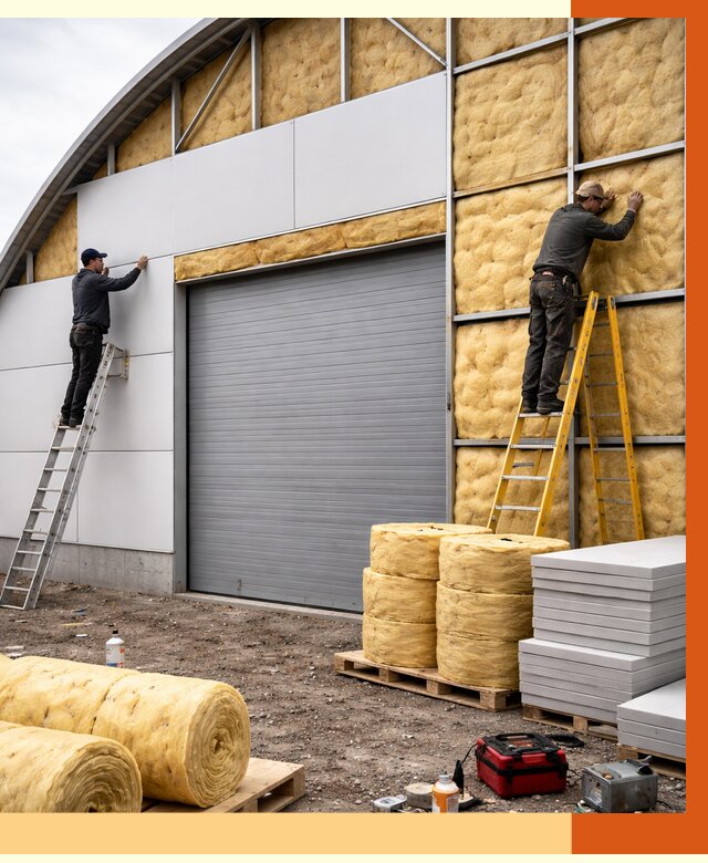 Утепление ангара пенополиуретаном в Кирово-чепецке от 7829 руб./м² — комплекс от ТепломастерКрв