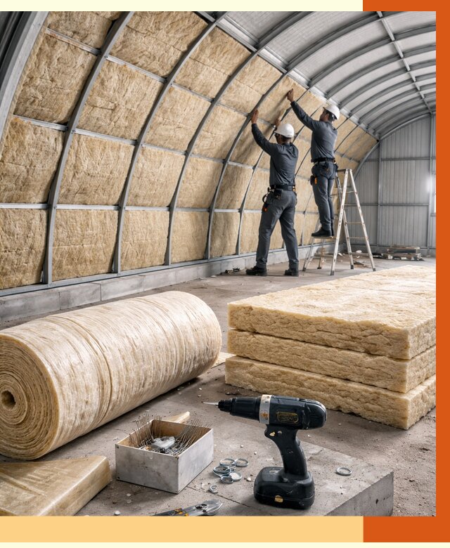 Утепление арочного ангара в Кирово-чепецке от 3480 руб./м2 под ключ | ТепломастерКрв