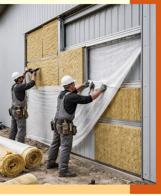 Утепление металлического склада в Кирово-чепецке от 4893 руб/м2 — комплексное утепление под ключ | ТепломастерКрв