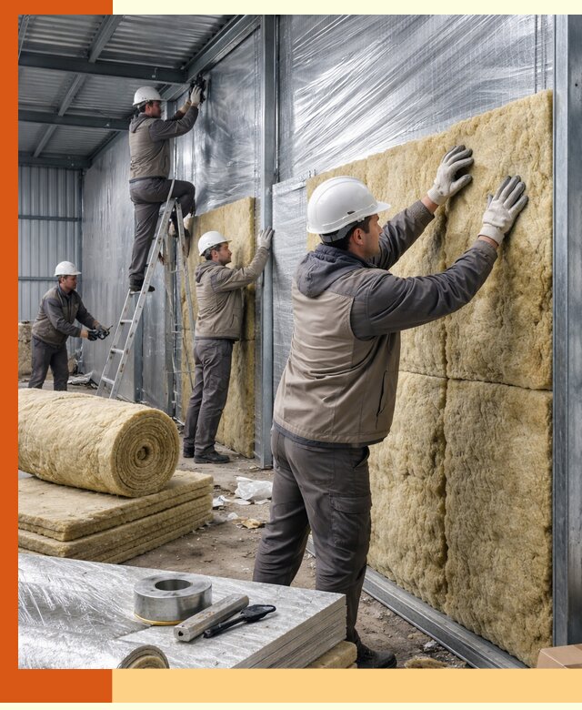 Утепление металлического склада в Кирово-чепецке: теплоизоляция и герметизация