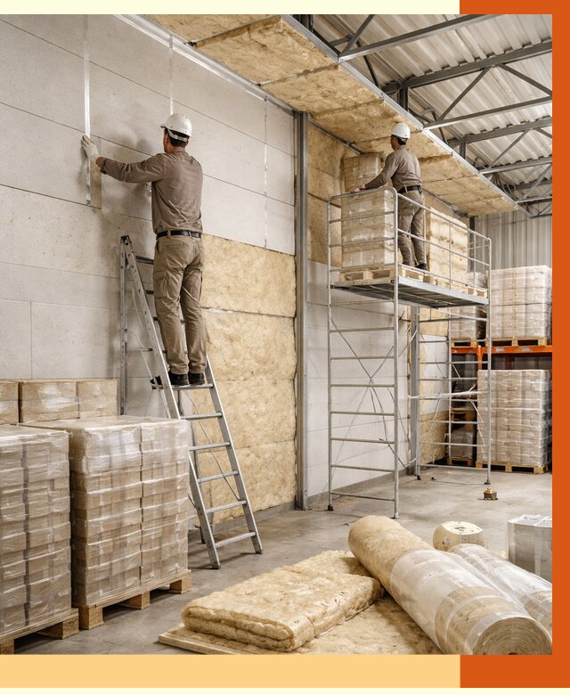 Утепление склада готовой продукции в Кирово-чепецке от 2120 руб./м2 — комплексно | ТепломастерКрв