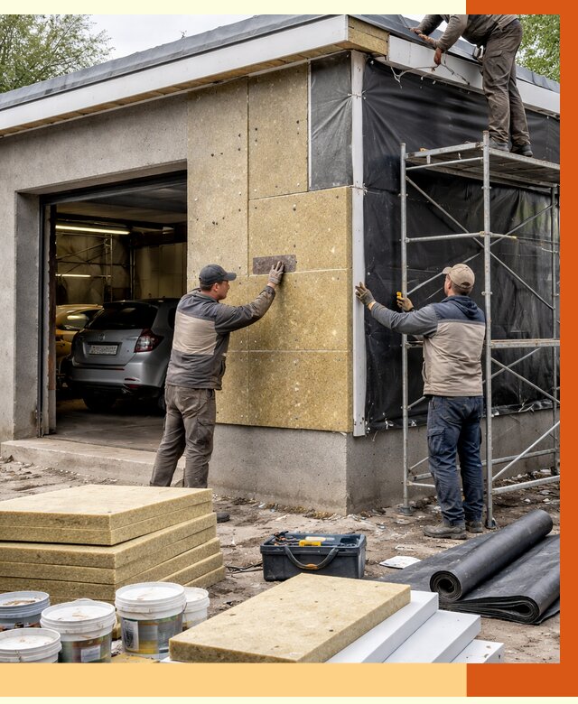 Утепление автосервиса в Кирово-чепецке ппу, пеноизоляция, от 15767 руб/м2 — ТепломастерКрв