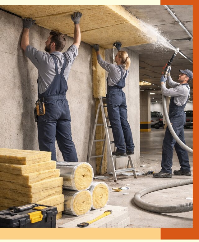 Утепление паркинга в Кирово-чепецке от 7394 руб./м2 — работы под ключ | ТепломастерКрв