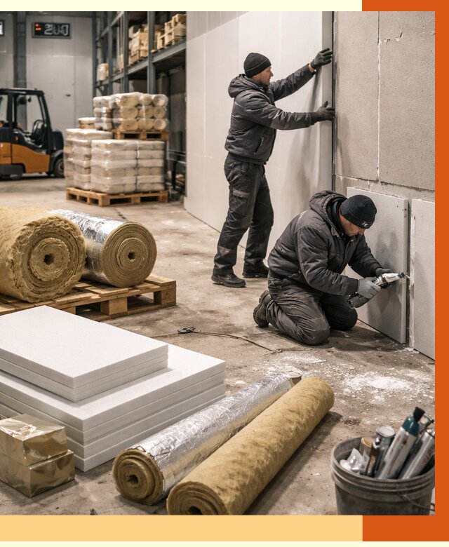 Утепление холодного склада в Кирово-чепецке от 9243 руб/м2 — комплексное под ключ | ТепломастерКрв