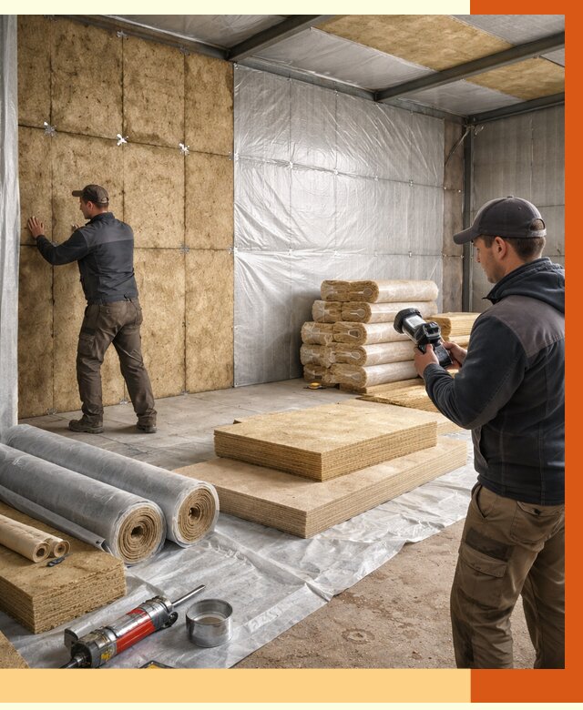 Утепление теплого склада в Кирово-чепецке под ключ от 12505 руб/м² | ТепломастерКрв