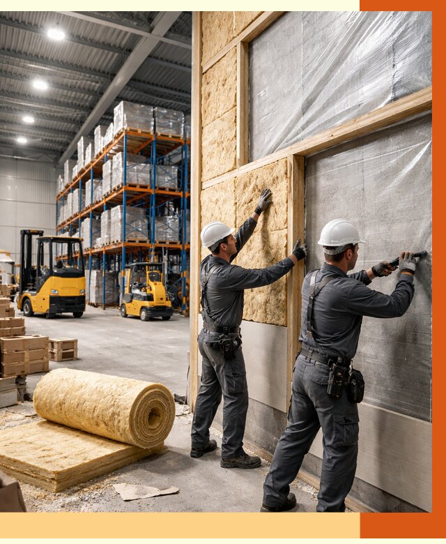 Утепление склада с техникой в Кирово-чепецке от 4567 руб./м2 — комплексно под ключ | ТепломастерКрв