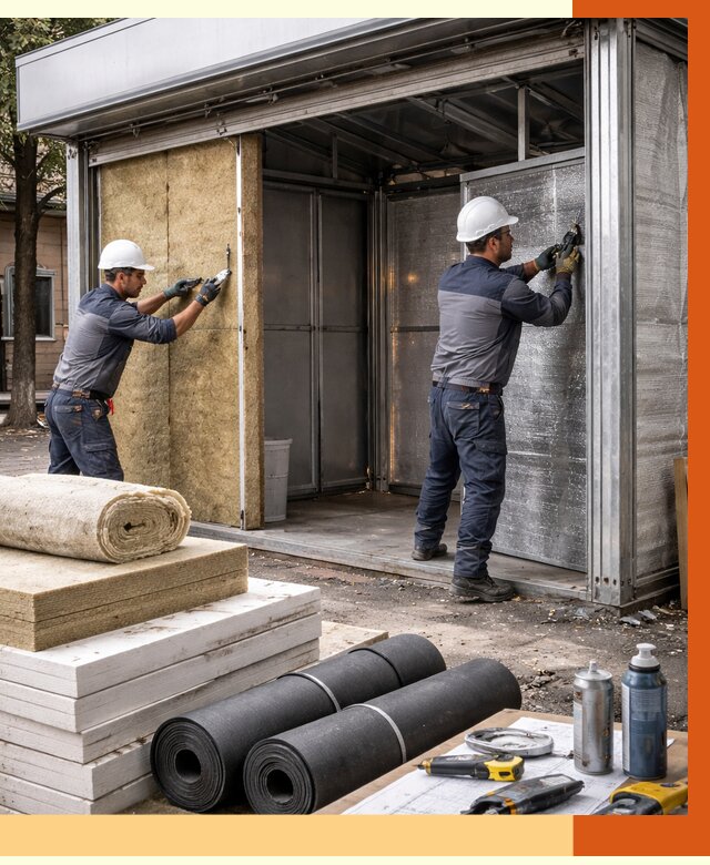 Утепление павильона шаурма в Кирово-чепецке под ключ от 1305 руб. за м² | ТепломастерКрв