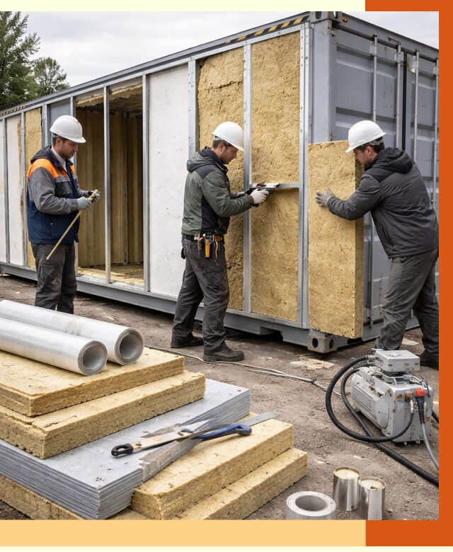 Утепление морского контейнера в Кирово-чепецке от 4078 руб. под ключ | ТепломастерКрв