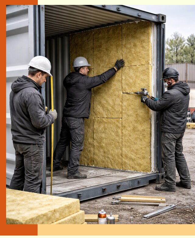 Утепление морского контейнера в Кирово-чепецке: надежная теплоизоляция и защита