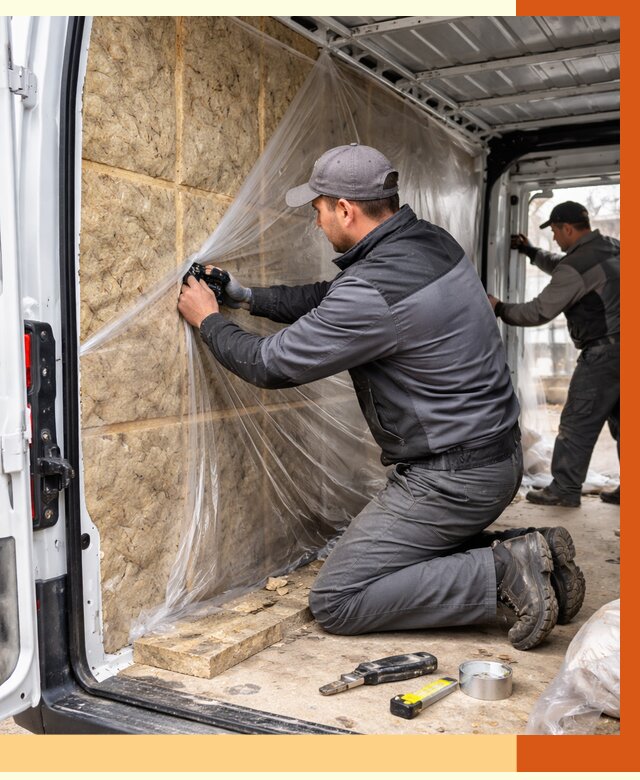 Утепление фургона в Кирово-чепецке от 17942 руб/м2 — утепление фургона ППУ и кузова | ТепломастерКрв