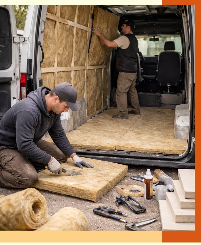 Утепление кемпера в Кирово-чепецке под ключ от 13049 руб. — профессионально | ТепломастерКрв