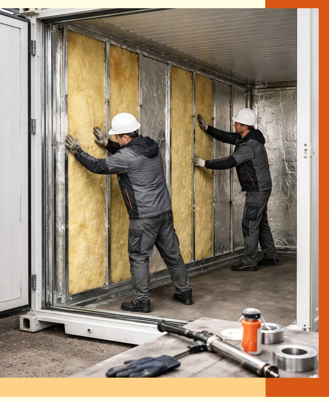 Утепление рефрижераторного контейнера в Кирово-чепецке от 48933 руб./м² | ТепломастерКрв