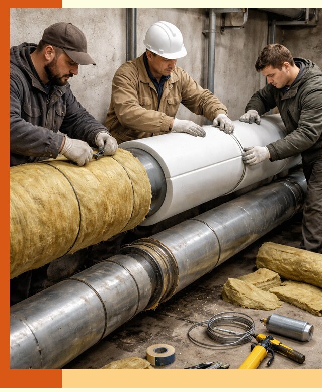 Утепление трубопровода в Кирово-чепецке с гарантией энергоэффективности