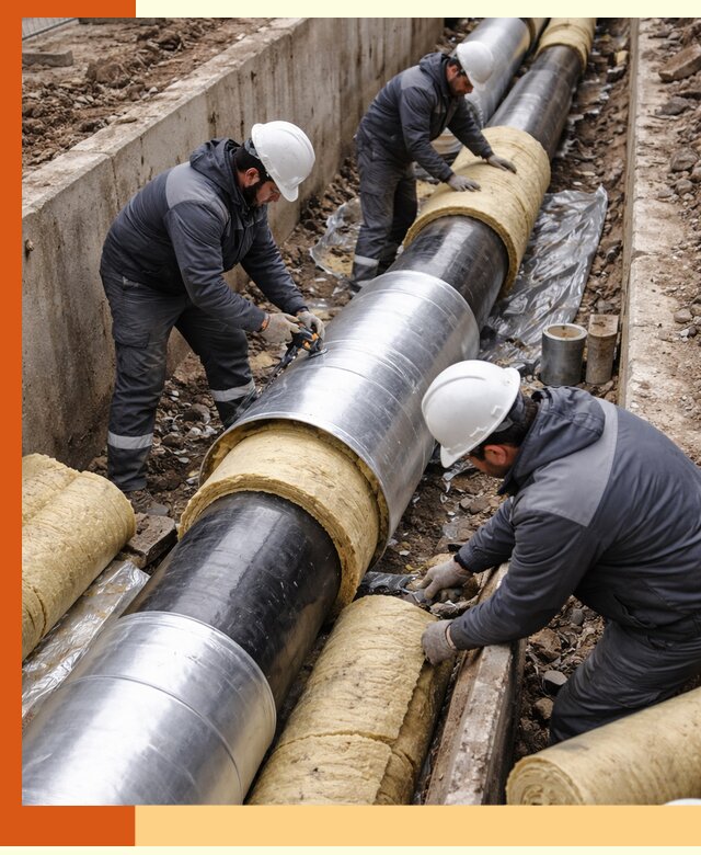 Утепление теплотрассы в Кирово-чепецке: утеплительные работы и материалы