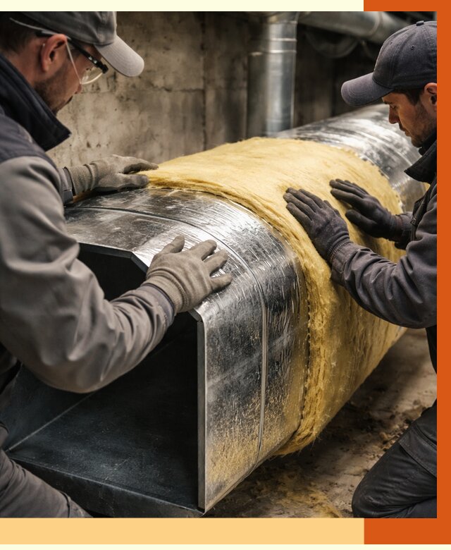 Утепление воздуховодов в Кирово-чепецке от 4567 руб. — теплоизоляция вентиляции | ТепломастерКрв