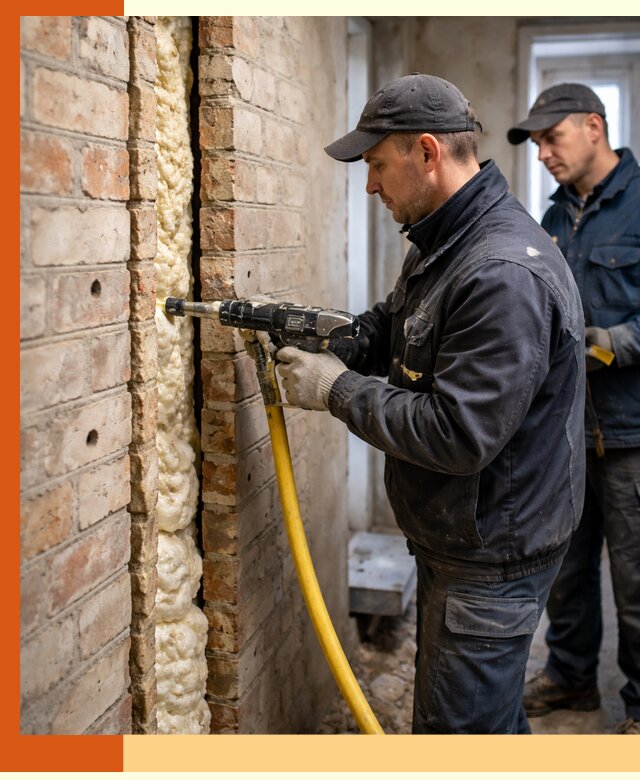 Межстеновое утепление пенополиуретаном в Кирово-чепецке